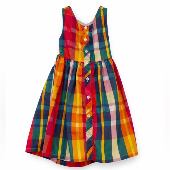 Penelope Mack Other - 🌈 Penelope Mack Girls Rainbow Plaid Dress Size 4 Sleeveless Cotton Twirl Dress